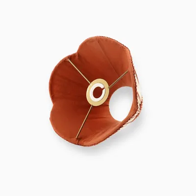 Decorative objects - ABAT-JOUR PLISSÉ EN TISSU SCALLOPED - SHADOW STRIPE BROWN - CRAFT BOAT