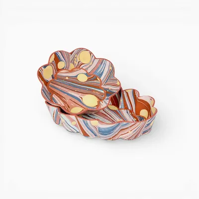 Trays - PLATEAU DE BUREAU FLOWER PETAL OVUL - TWILIGHT FIREWHIRL - CRAFT BOAT