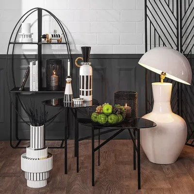 Objets de décoration - Noir & Blanc - Noir & Doré - GILDE HANDWERK