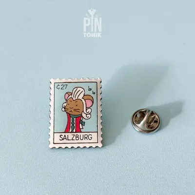 Brooches - Salzburg Mozart Mouse Pin - Playful Cultural Design Accessory - PINTONIK