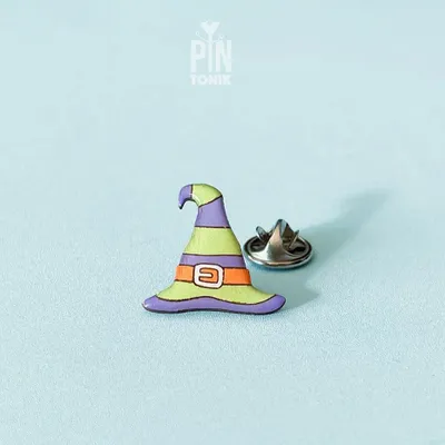 Brooches - Witch Hat Pin - Playful Magical Design Accessory - PINTONIK