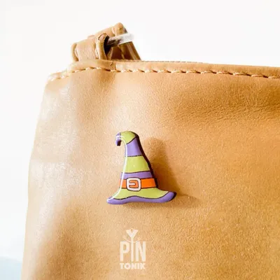 Brooches - Witch Hat Pin - Playful Magical Design Accessory - PINTONIK