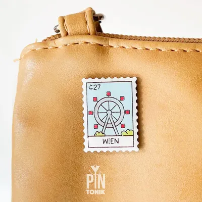 Brooches - Vienna Prater Ferris Wheel Pin - City Landmark Design Accessory - PINTONIK