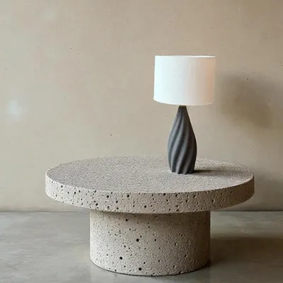 Decorative objects - table lamp - Pearl - ceramic black sandstone - ANNE-SOPHIE AIMÉ