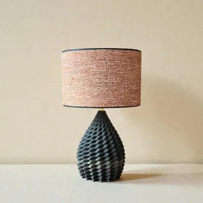 Decorative objects - table lamp - Pillow lava - ceramic black sandstone and sand - ANNE-SOPHIE AIMÉ