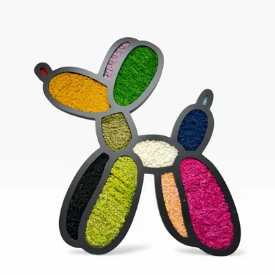 Tableaux - BALLOON DOG  « Joie Végétale » - ATELIER ECOGREEN