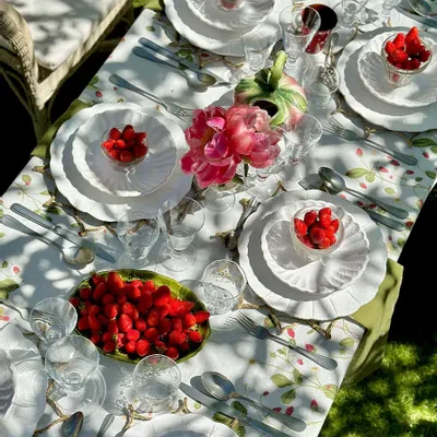 Nappes - Nappes et serviettes en lin FRAISES DES BOIS - SUMMERILL AND BISHOP