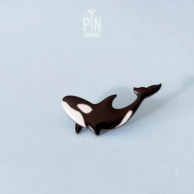 Brooches - Orca Pin - Handmade Killer Whale Statement Accessory - PINTONIK