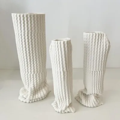 Vases - Vases gaufrés - FANNY LAUGIER PORCELAINE