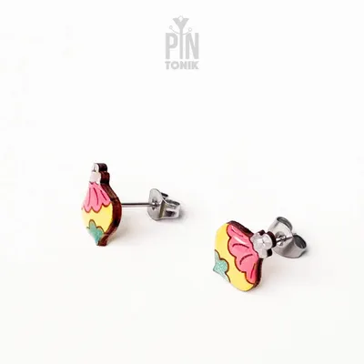 Jewelry - Retro Christmas Ornament Stud Earrings - Vintage Colorful Earrings - The Festive Frolics - PENTIK