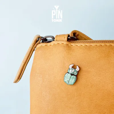 Bijoux - Broche Lucane Cerf-volant - Bijou Insecte Rhinocéros - Cadeau pour les amoureux des insectes - Mini broche Ita Bag - PENTIK