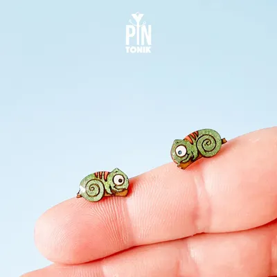 Bijoux - Boucles d'oreilles caméléon - Cadeau de Noël amusant pour les amoureux des animaux - Boucles d'oreilles reptile lézard - PENTIK