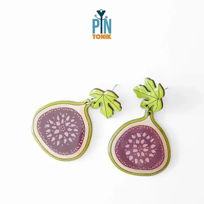 Jewelry - Fig Fruit Earrings - Summer Fruits Chunky Jewelry - PENTIK
