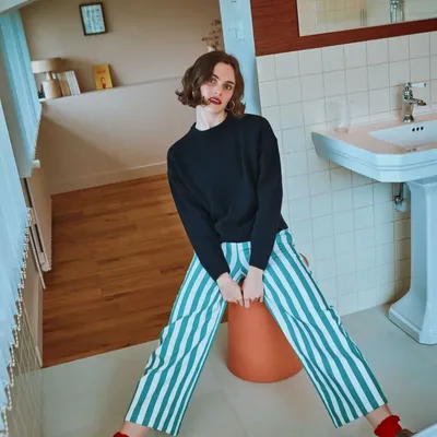 Apparel - Azalée navy blue sweater - POUDRE ORGANIC