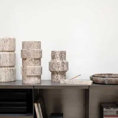 Bowls - The Silver Travertine Collection - STONED