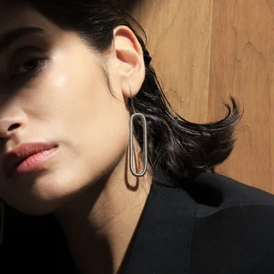 Objets de décoration - BOUCLE D'OREILLE CHAIN STEEL - LA MOLLLA® BIJOUX