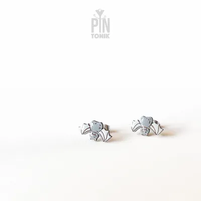 Bijoux - Boucles d'oreilles chauve-souris - Style gothique Halloween, bois et acier inoxydable - PINTONIK