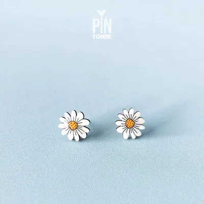 Jewelry - White Daisy Earrings - Cottagecore jewelry - Funky Christmas Gift or Fun Flower Girl Proposal - PINTONIK