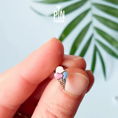 Jewelry - Ice Cream Stud Earrings - Wooden Summer Food Jewelry - PINTONIK