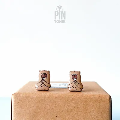 Bijoux - Boucles d'oreilles castor - Cadeaux animaux amusants - Bijoux originaux - PINTONIK