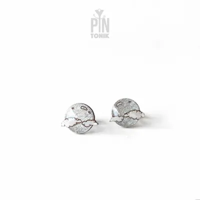 Jewelry - Moon Stud Earrings - Minimalist Boho Dainty Earrings - Christmas Stocking Stuffer or Secret Santa Gift - PINTONIK