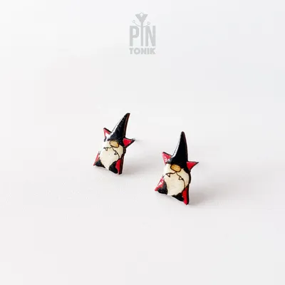 Bijoux - Boucles d'oreilles gnome vampire Dracula - Bijoux gothiques pour Halloween - PINTONIK