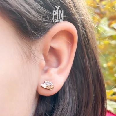 Jewelry - Wooden Hedgehog Stud Earrings – Animal Lover Gift - PINTONIK