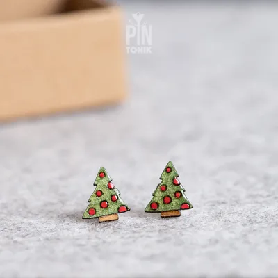 Jewelry - Christmas Tree Funky Earrings - Holiday Jewelry - Fun Stocking Stuffer or Secret Santa Gift - PINTONIK