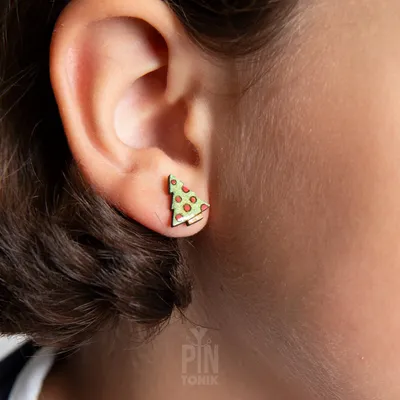 Jewelry - Christmas Tree Funky Earrings - Holiday Jewelry - Fun Stocking Stuffer or Secret Santa Gift - PINTONIK