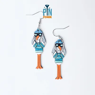 Jewelry - Fun Seagull Earrings - Bird Nerd Quirky Jewelry - Nautical Beach Earrings with Sterling Silver - PINTONIK