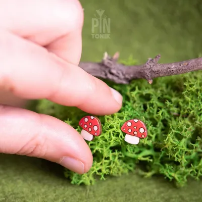 Bijoux - Boucles d'oreilles champignons magiques originales - PINTONIK