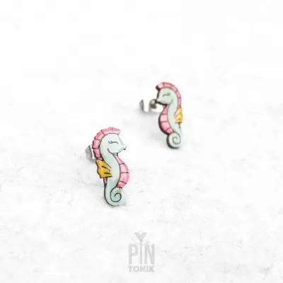 Jewelry - Seahorse Stud Earrings - Coastal Cowgirl Jewelry - 16th Birthday or Bestie gift - Dainty Funky Earrings, - PINTONIK