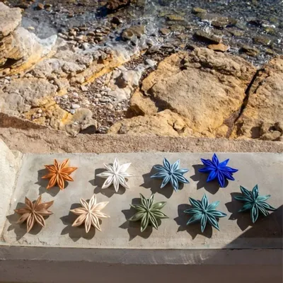 Outdoor decorative accessories - JANIS (Star anise flower) - MONOCHROMIC CERAMIC
