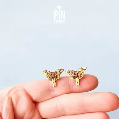 Jewelry - Cottagecore Luna Moth Earrings - Boho Witchy Jewelry Gift for 30th Birthday or Roommate gift - Witchcraft Funky Earrings - PINTONIK