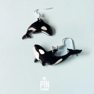 Jewelry - Killer Whale Earrings - Ocean Animals Jewelry - Beach Marine Jewellery - PINTONIK