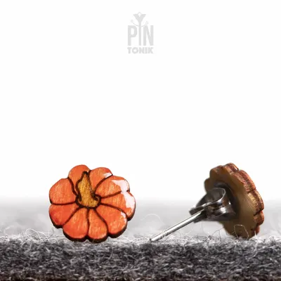 Bijoux - Boucles d'oreilles citrouille miniatures - PINTONIK