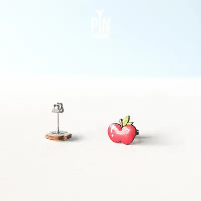 Bijoux - Boucles d'oreilles pomme dépareillées - PINTONIK