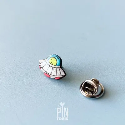 Bijoux - Broche soucoupe volante : Broche extraterrestre originale, cadeau sur le thème de l'astronomie - PINTONIK