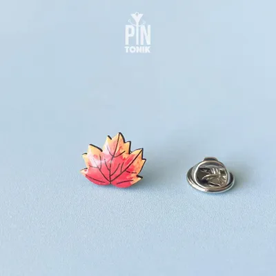 Jewelry - Red Acorn Leaf Pin Booch for Women - Autumn Clothes Accessory Ita Bag Pin - PINTONIK