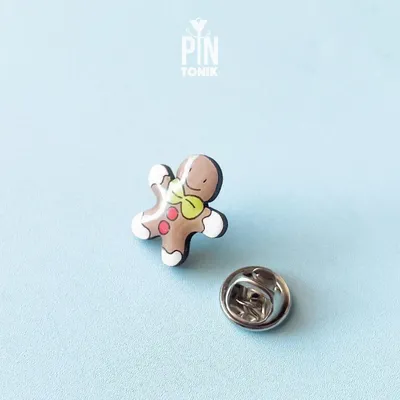 Jewelry - Fun Gingerbread Man Lapel Pin - Christmas Ita Bag Pin - PINTONIK