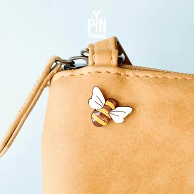 Bijoux - Broche abeille en bois - Broche insecte - PINTONIK