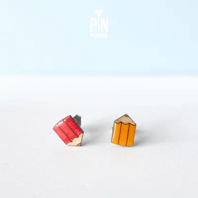 Jewelry - Mismatched Pencils Funky Earrings - Quirky Teenage Girl or Teacher Appreciation Gifts - PINTONIK