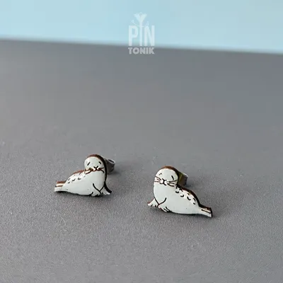 Bijoux - Boucles d'oreilles lamantin - Bijoux phoques amusants - Boucles d'oreilles dépareillées d'été - Cadeaux amusants sur le thème des animaux marins - PINTONIK
