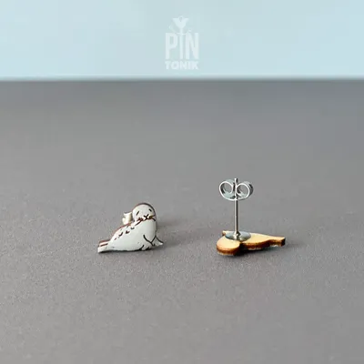 Bijoux - Boucles d'oreilles à tige en bois Seal - PINTONIK