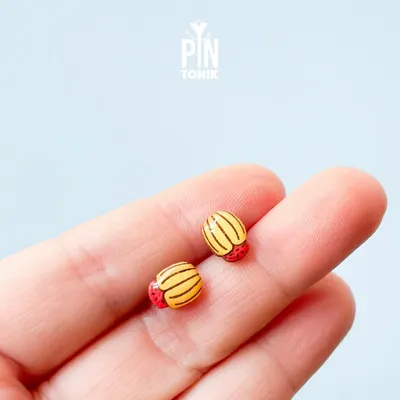 Jewelry - Colorado Potato Beetle Earrings - Tiny Insect Jewelry - Cottagecore Bug Earrings - PINTONIK