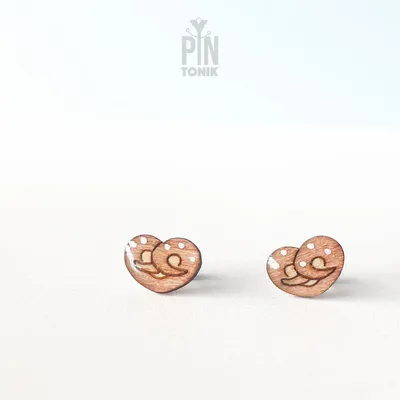 Bijoux - Boucles d'oreilles bretzel fantaisie - Petites boucles d'oreilles miniatures en forme de bretzel - Cadeau amusant pour la Fête de la bière, idéal pour un collègue ou un Père Noël secret - PINTONIK