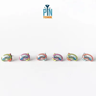 Bijoux - Boucles d'oreilles masque de plongée - Bijoux de plongée en bois amusants - PINTONIK