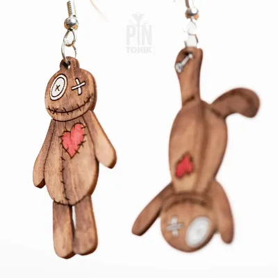 Jewelry - Quirky Voodoo Doll Earrings - Spooky Witchcraft Jewelry - PINTONIK