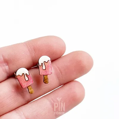Jewelry - Ice Cream Earrings - Fun Summer Stud Earrings - Miniature Food Popsicle Jewelry - PINTONIK