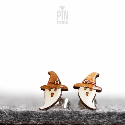 Jewelry - Spooky Ghost Stud Earrings - Witchy Halloween Costume - Girl Jewelry for Fall - Gifts for Kids - PINTONIK